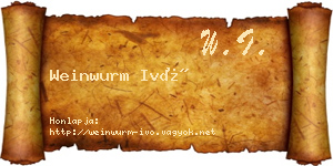 Weinwurm Ivó névjegykártya